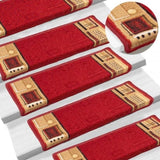 Stair Mats Self-adhesive 15 pcs 65x21x4 cm Red 326206