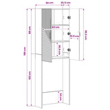 Toilet Cabinet HAARLEM Concrete Grey 66 x 25.5 x 190 cm 896918