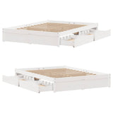 Bed Frame without Mattress White 120x200 cm Solid Wood Pine 3301661