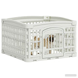 4 Panel Dog Playpen White 63 x 63 x 40 cm Plastic 42027213
