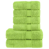 6 Piece Premium Towel Set SOLUND Apple Green 600 gsm 137568