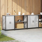Kitchen Storage Set HATTEM 3 pcs Silver Stainless Steel 3392677