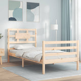 Bed Frame without Mattress 90x200 cm Solid Wood 3194426
