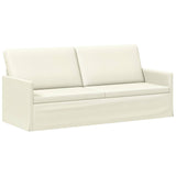 Sofa Set 2 pcs Cream Corduroy Fabric 3433256