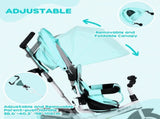 6 in 1 Kids Trike with Parent Handle, Canopy, 5-point Safety Belt, Storage, Footrest, Brake, for 1-5 T3398P348144