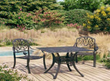 Bistro Set Black Cast aluminium Small Durable Bistro Set 3070578