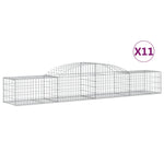 Arched Gabion Baskets 11 pcs 300x50x40/60 cm Galvanised Iron 3146656