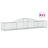 Arched Gabion Baskets 11 pcs 300x50x40/60 cm Galvanised Iron 3146656