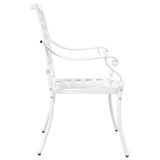 Garden Chair 2 pcs White 56 x 55 x 92.5cm Aluminium 42002376