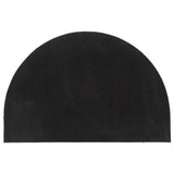 Door Mat Black Half Round 60x90 cm Tufted Coir 155577