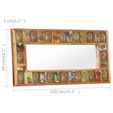 Mirror with Buddha Cladding 110x50 cm Solid Reclaimed Wood 321816