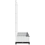 Garden Planter with Trellis White 120x40x121.5 cm PP 153283