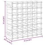 Wine Rack for 42 Bottles Brown Solid Wood Pine 340893