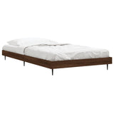 Bed Frame without Mattress Brown Oak 100x200 cm Engineered Wood 832268
