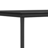 7 Piece Garden Dining Set Black Textilene and Steel 3187038