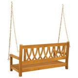 Garden Swing Bench 2 -Seater 110 x 56 x 58 cm Solid Acacia Wood 42028086