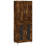 Highboard Smoked Oak 69.5x34x180 cm Engineered Wood 3199606