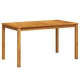 Garden Table 140x80x74 cm Solid Acacia Wood 42618