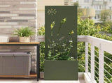 Garden Privacy Screen Olive green 50 x 140 cm Cold-rolled steel 876430
