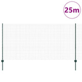 Fence with Posts Green 1.2 x 25 m Steel 3336008