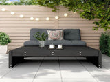 Garden Footstool Black Solid pine wood 120x80 cm Modular 825755