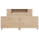 ZNTS Bed Frame without Mattress 120x200 cm Solid Wood Pine 3323653