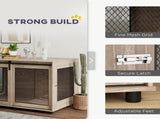 Dog Crate Furniture with Sliding Door for XL Dogs, Brown T3398P349637