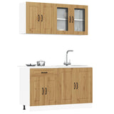 4 Piece Kitchen Cabinet Set Kalmar Artisan Oak Engineered Wood 3314860