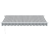 Manual Retractable Awning With LED Anthracite&White 350x250 cm 3215782