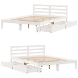 Bed Frame without Mattress White 120x190 cm Small Double Solid Wood Pine 3301529