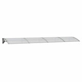 Door Canopy Grey and Transparent 350x75 cm Polycarbonate 153592