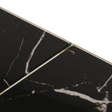 ZNTS Coffee Table Gold Stainless Steel and Tempered Glass 349956