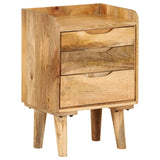 ZNTS Bedside Cabinet Solid Mango Wood 40x30x59.5 cm 246788