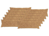 Cushion Cover 12 pcs HEERLEN Taupe 40 x 80 cm Faux Rabbit Fur 910209