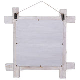 Log Mirror White 70x70 cm Solid Reclaimed Wood 283932