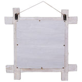 Log Mirror White 70x70 cm Solid Reclaimed Wood 283932