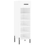 Shoe Cabinet High Gloss White 30x35x105 cm Engineered Wood 829686
