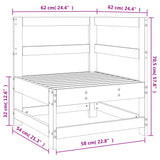 Garden Corner Sofa Impregnated Wood Pine 825477