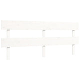 Bed Frame without Mattress White 200x200 cm Solid Wood Pine 3193292