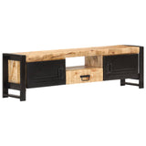 TV Cabinet 140x30x40 cm Rough Mango Wood 320193
