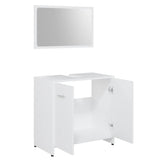 3 Piece Bathroom Furniture Set White Engineered Wood 3056916