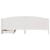 Bed Frame without Mattress White 180x200 cm Super King Solid Wood Pine 3301780