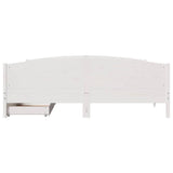 Bed Frame without Mattress White 180x200 cm Super King Solid Wood Pine 3301780