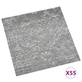 Self-adhesive Flooring Planks 55 pcs PVC 5.11 m Concrete Grey 324677