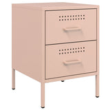 Bedside Cabinet Pink 36x39x50.5 cm Steel 842924