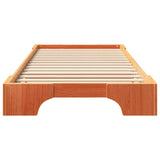Bed Frame Brown 90 x 210 cm Solid Pine Wood 872895