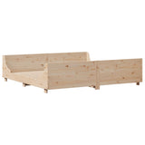 Bed Frame without Mattress 200x200 cm Solid Wood Pine 3302270