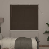 Venetian Blind Dark Brown with Pattern 150 x 150 cm 25 mm PVC 42003795