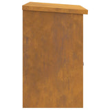 Parcel Drop Box Rusty 47.5 x 38 x 59 cm Weathering Steel 874946