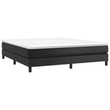 Box Spring Bed Frame Black Super King Faux Leather 3121185